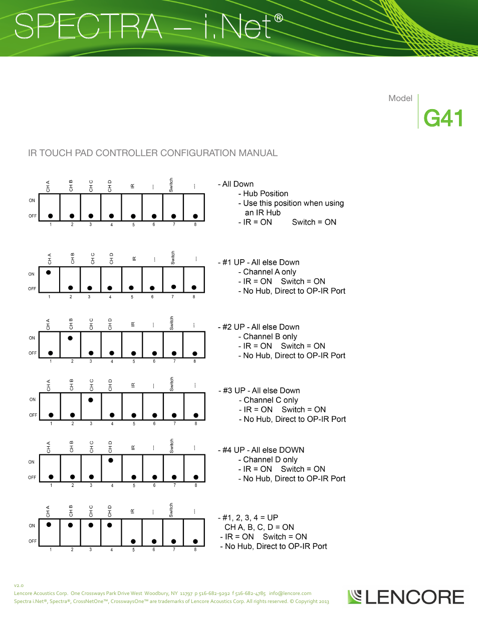 Lencore Spectra i.Net: G41 User Manual | Page 3 / 5