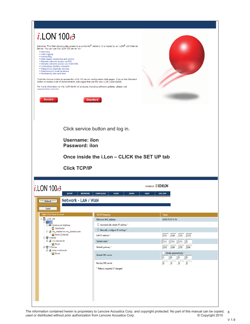 Lencore Spectra i.Net: Sound Manager User Manual | Page 11 / 55