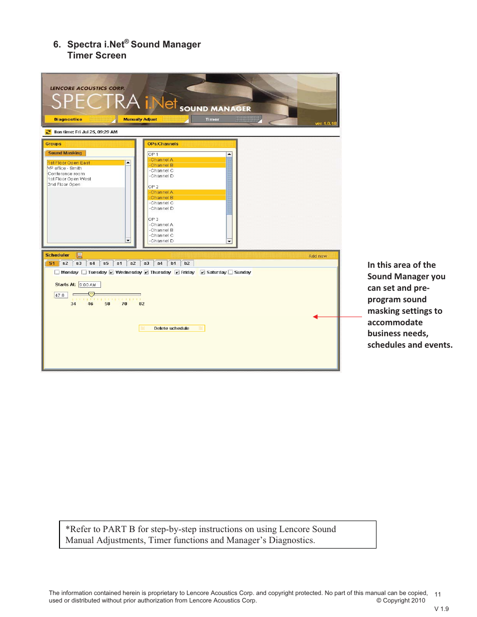 Lencore Spectra i.Net: Sound Manager User Manual | Page 14 / 55