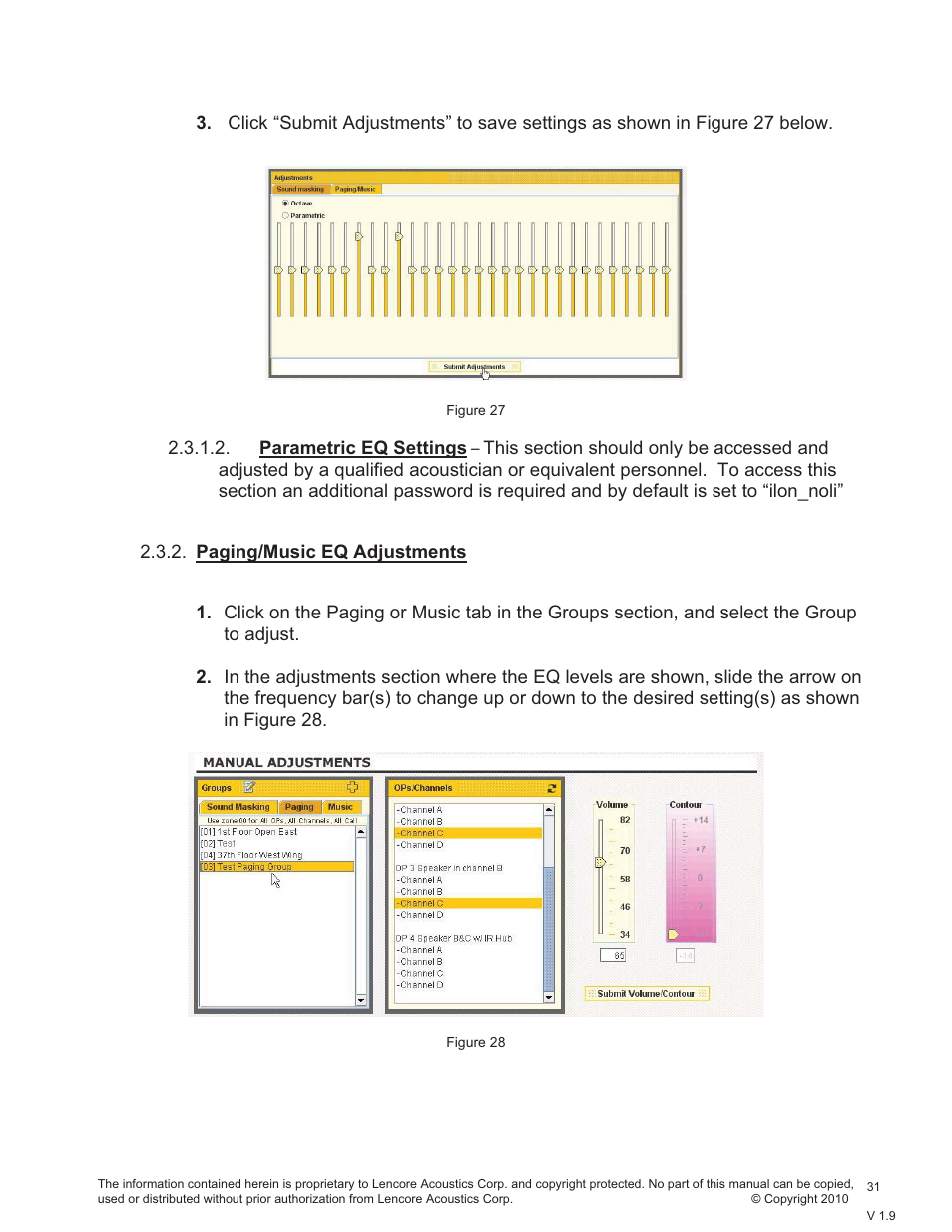Lencore Spectra i.Net: Sound Manager User Manual | Page 34 / 55
