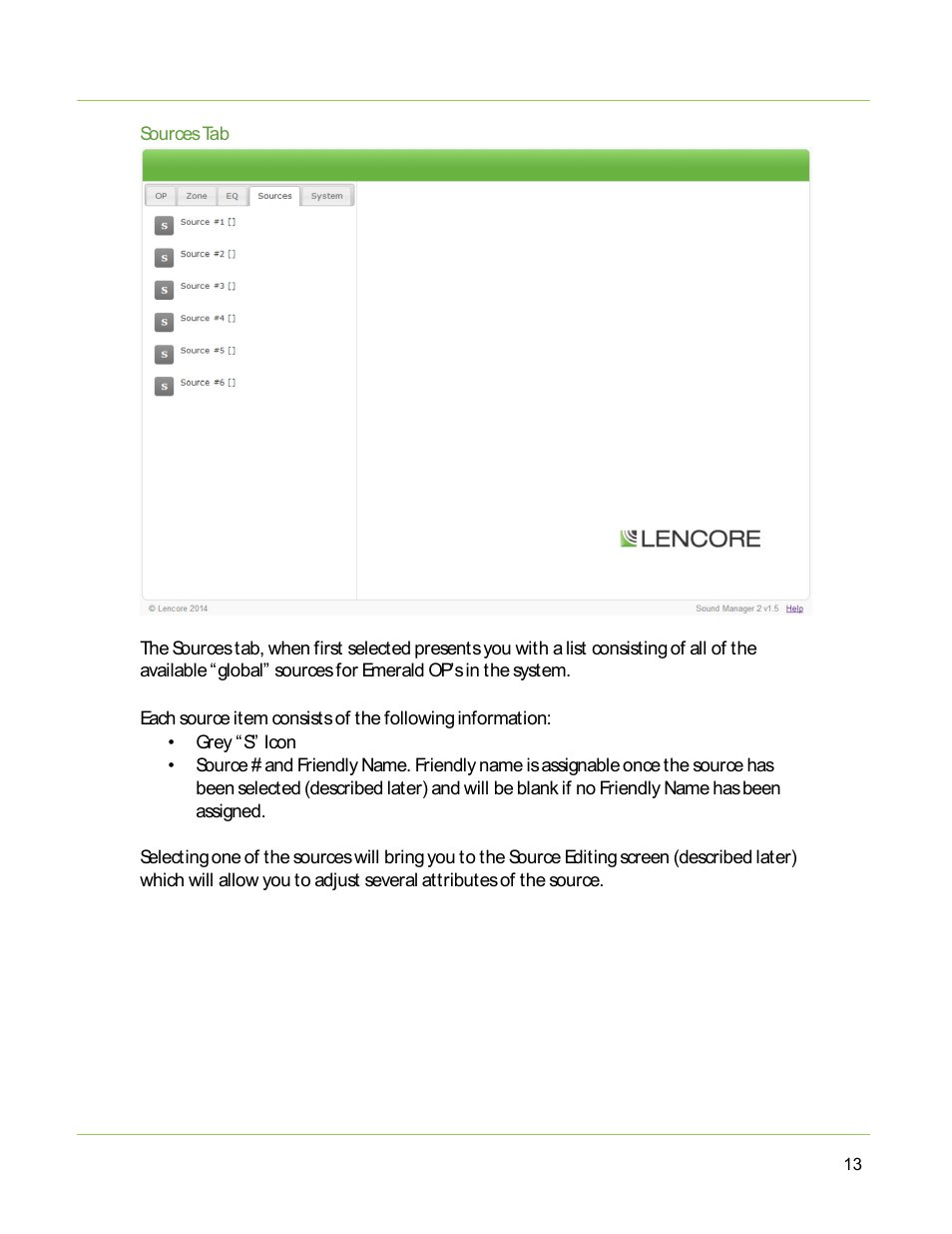 Lencore Spectra i.Net: Sound Manager 2.0 User Manual | Page 15 / 44