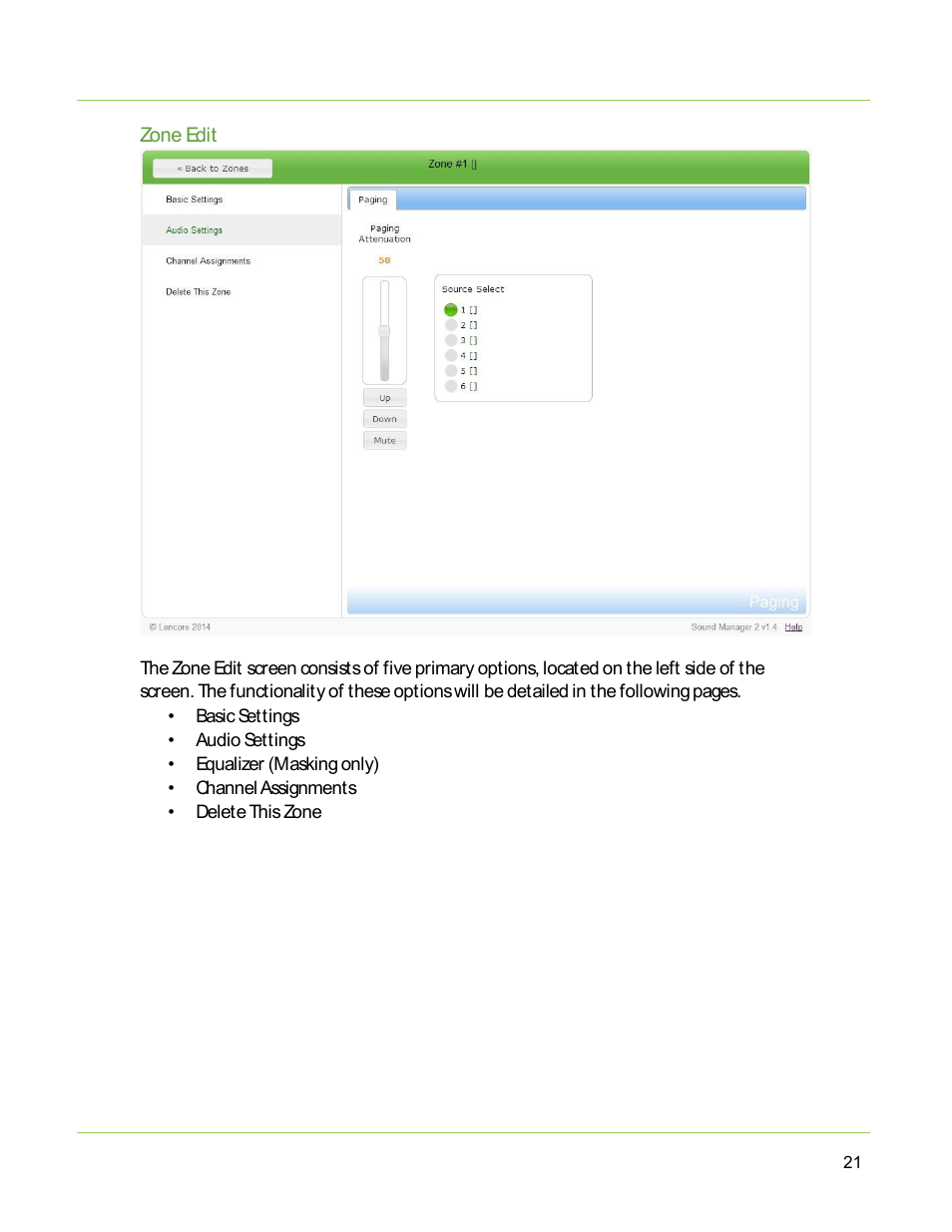Lencore Spectra i.Net: Sound Manager 2.0 User Manual | Page 23 / 44