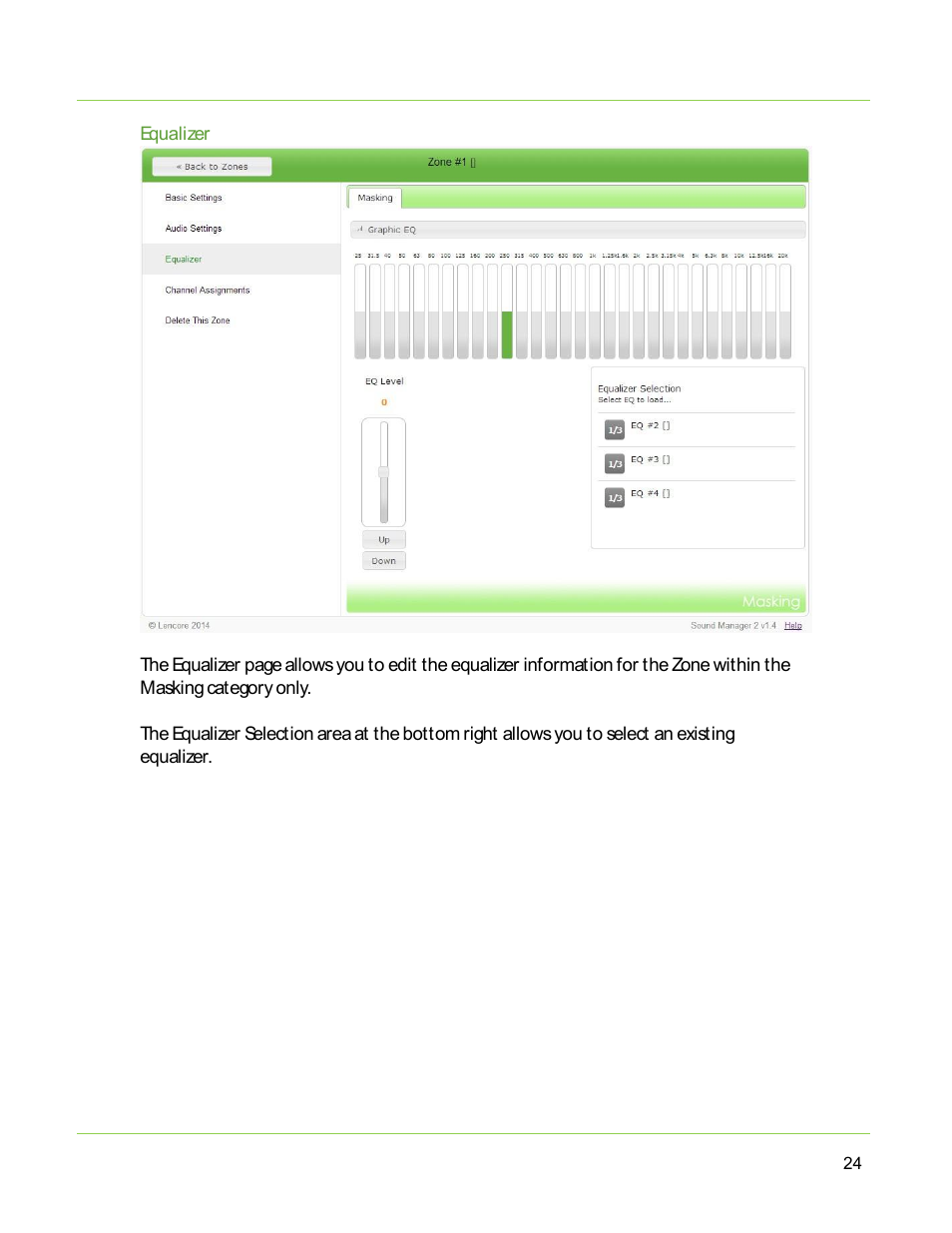Lencore Spectra i.Net: Sound Manager 2.0 User Manual | Page 26 / 44