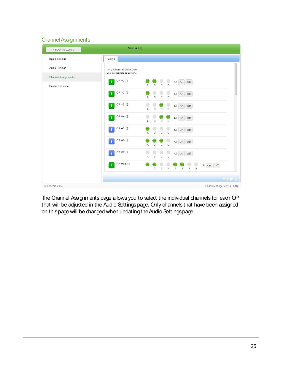 Lencore Spectra i.Net: Sound Manager 2.0 User Manual | Page 27 / 44