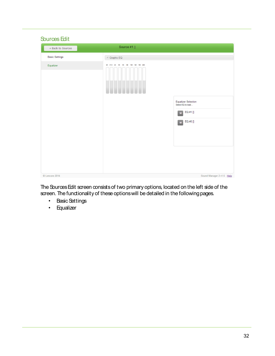 Lencore Spectra i.Net: Sound Manager 2.0 User Manual | Page 34 / 44