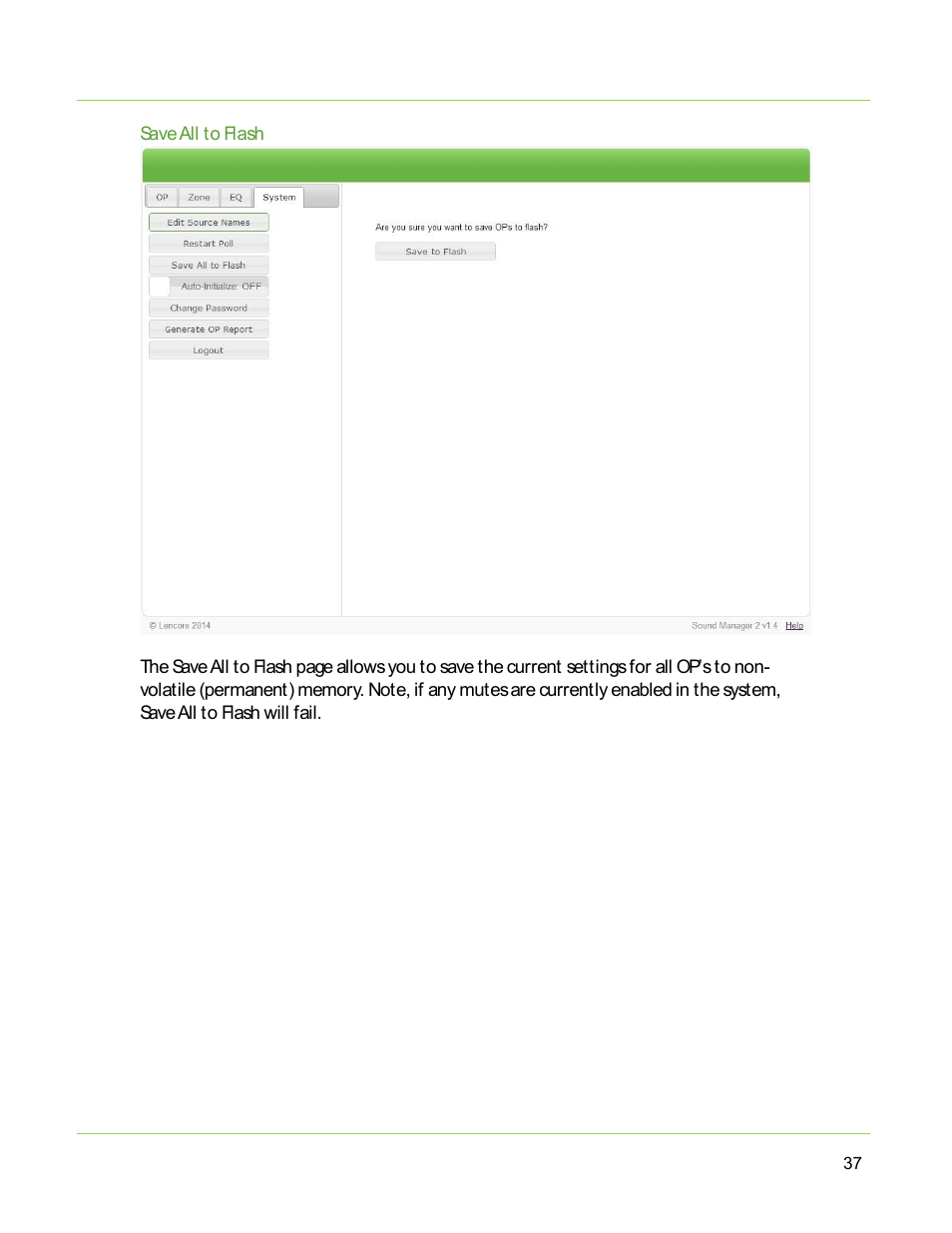 Lencore Spectra i.Net: Sound Manager 2.0 User Manual | Page 39 / 44