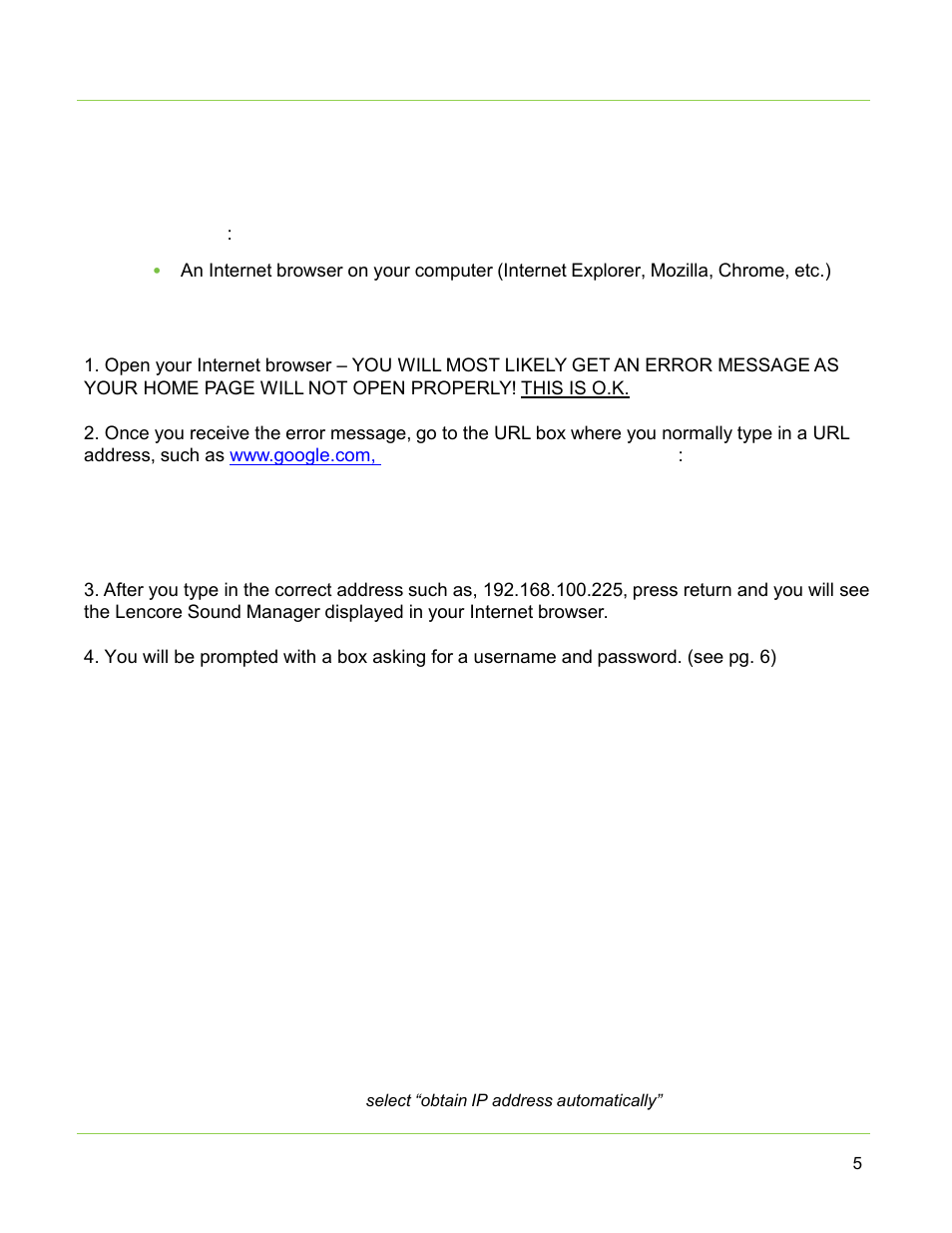 Interfacing with the i.lon server, User operation | Lencore Spectra i.Net: Sound Manager 2.0 User Manual | Page 7 / 44