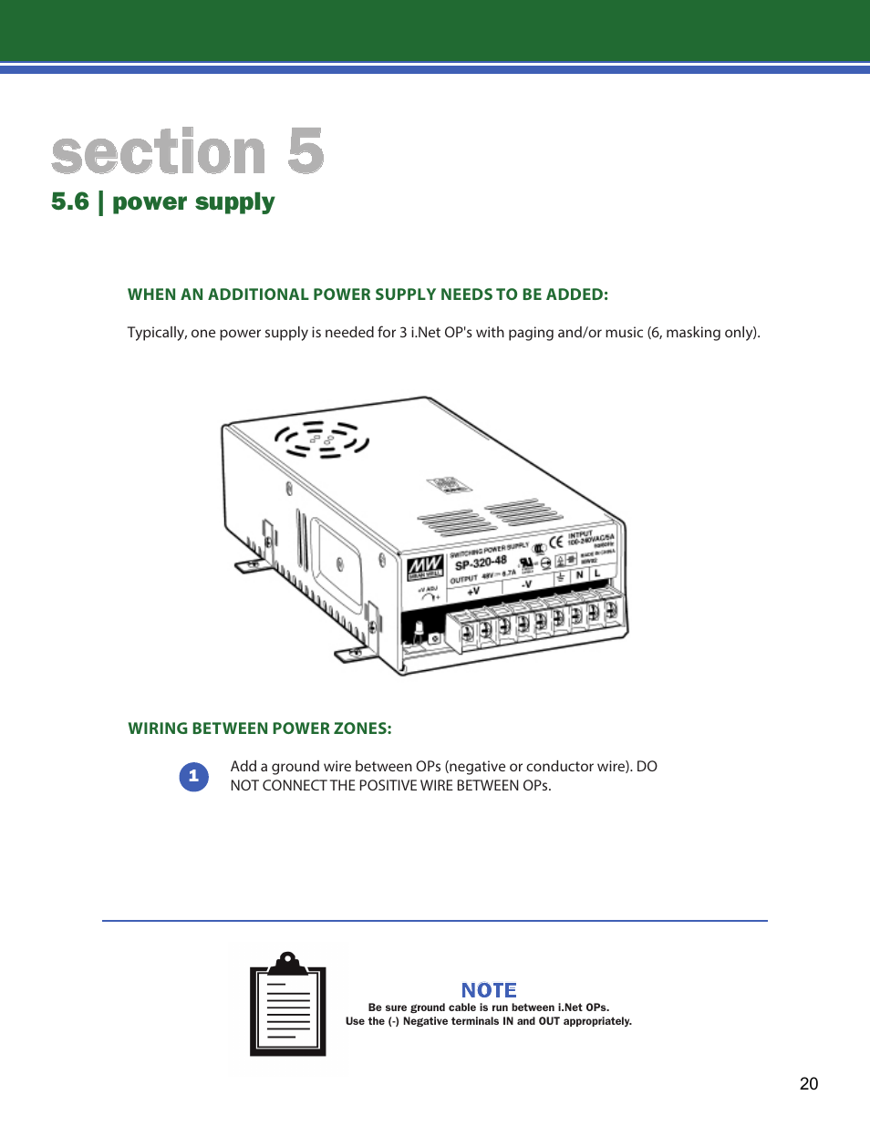 6 | power supply | Lencore Spectra i.Net: Installation and Operations Manual User Manual | Page 24 / 58