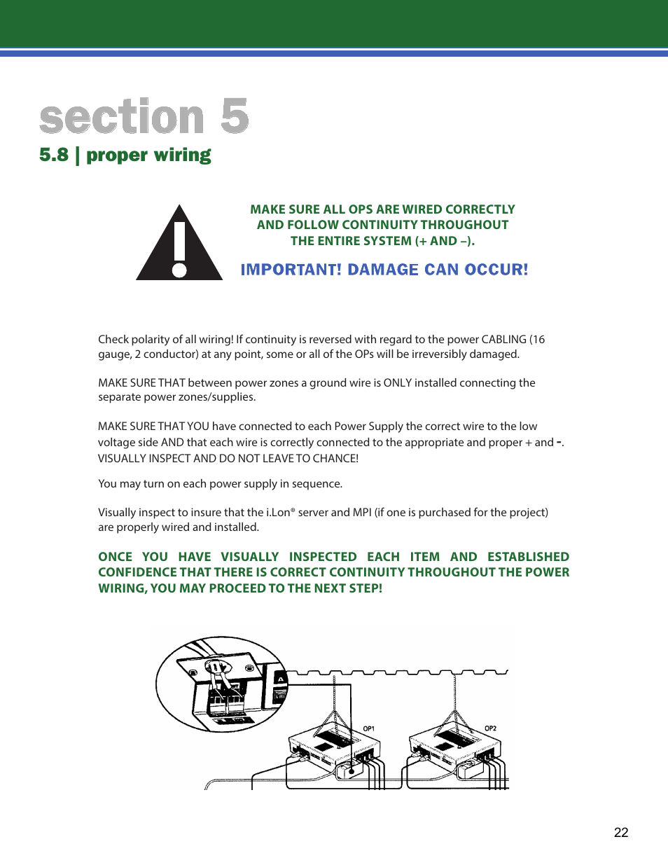 8 | proper wiring | Lencore Spectra i.Net: Installation and Operations Manual User Manual | Page 26 / 58