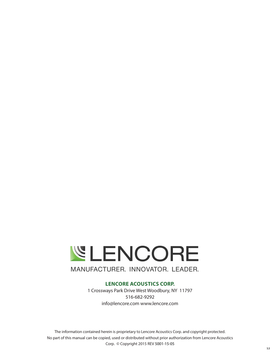 Lencore Spectra i.Net: Quick Installation Guide User Manual | Page 13 / 13