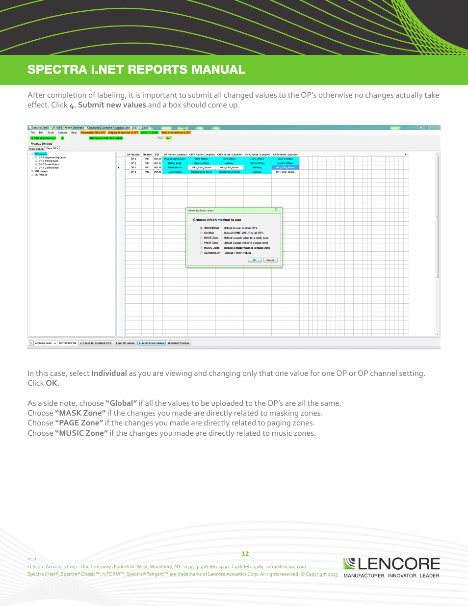 Lencore Spectra i.Net: Reports User Manual User Manual | Page 13 / 38