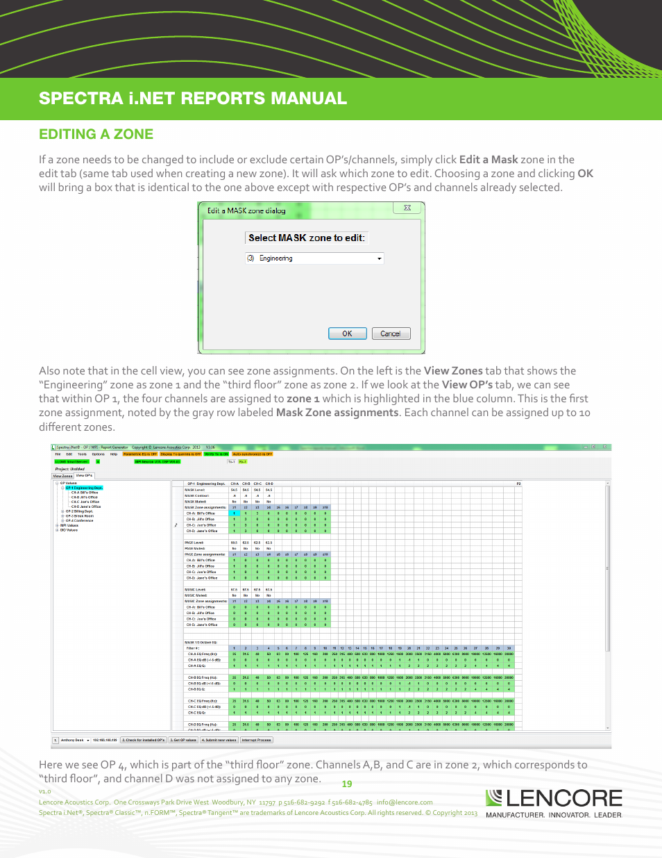 Lencore Spectra i.Net: Reports User Manual User Manual | Page 20 / 38