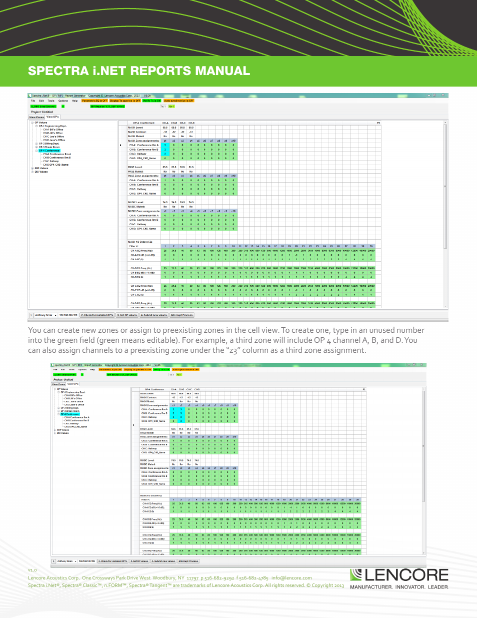 Lencore Spectra i.Net: Reports User Manual User Manual | Page 21 / 38