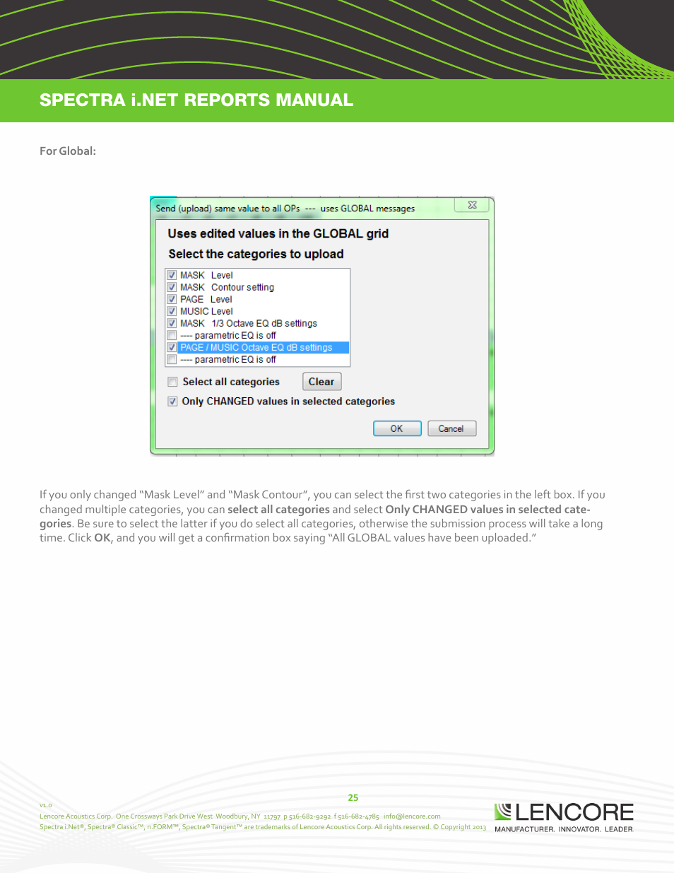 Lencore Spectra i.Net: Reports User Manual User Manual | Page 26 / 38