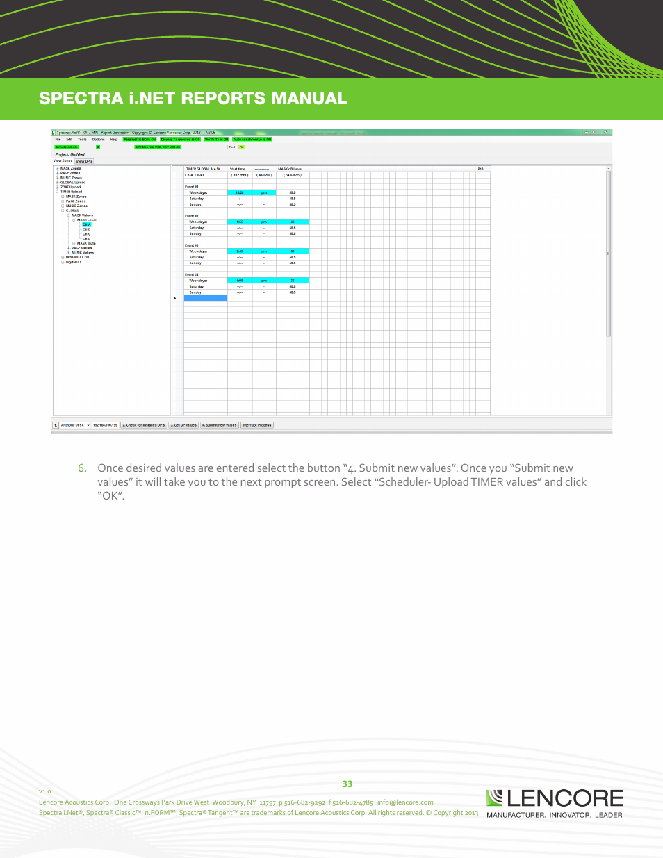 Lencore Spectra i.Net: Reports User Manual User Manual | Page 34 / 38