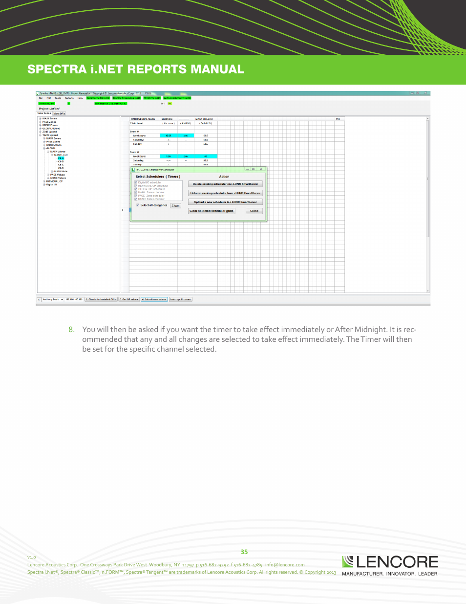 Lencore Spectra i.Net: Reports User Manual User Manual | Page 36 / 38
