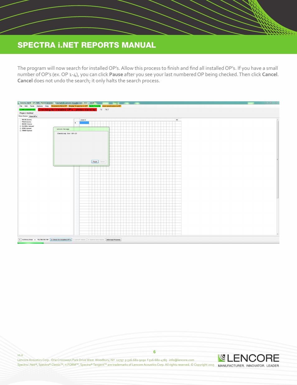 Lencore Spectra i.Net: Reports User Manual User Manual | Page 7 / 38