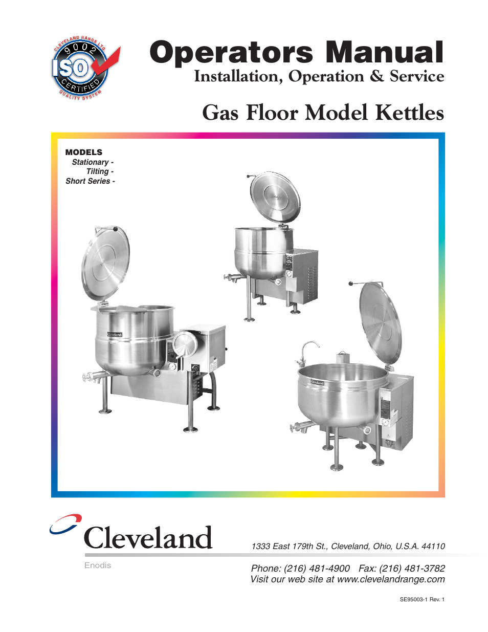 Cleveland Range KGL-60-T User Manual | 42 pages