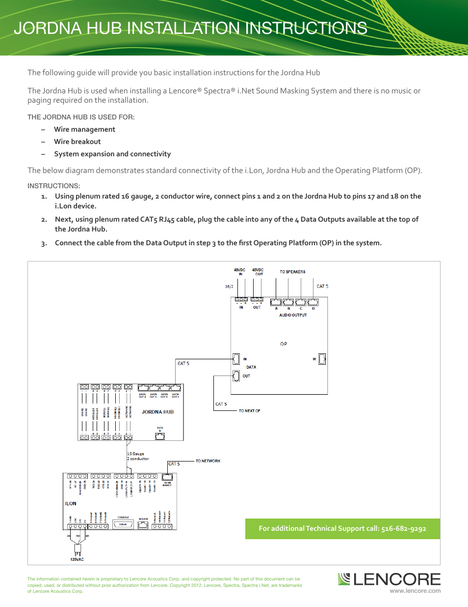 Lencore n.Form: Jordna Hub User Manual | 1 page