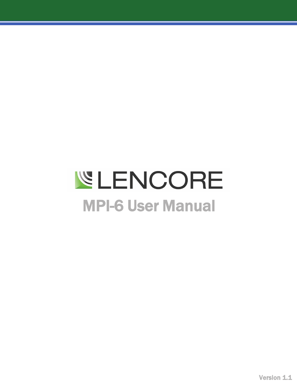 Lencore n.Form: MPI-6 User Manual | 17 pages