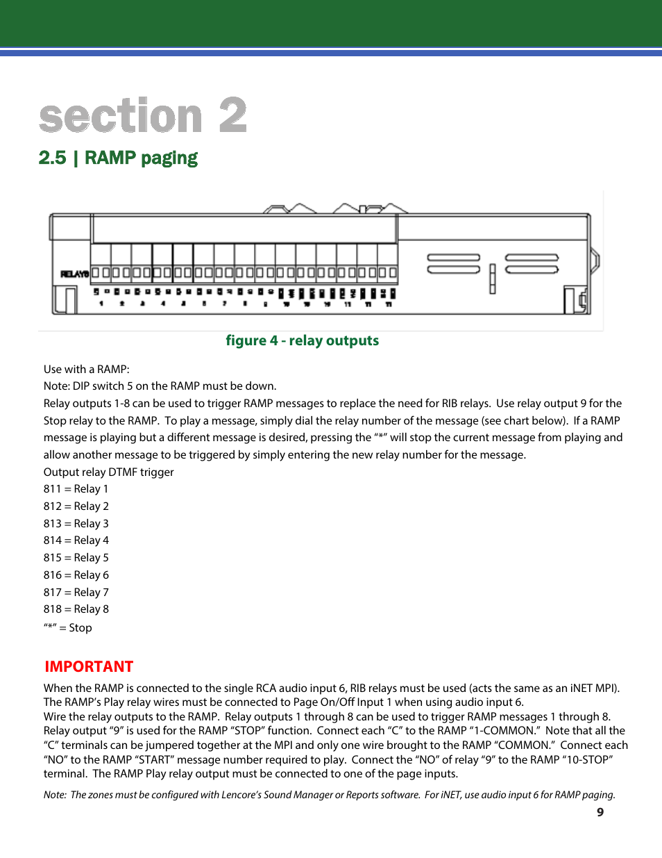 5 | ramp paging | Lencore n.Form: MPI-6 User Manual | Page 11 / 17