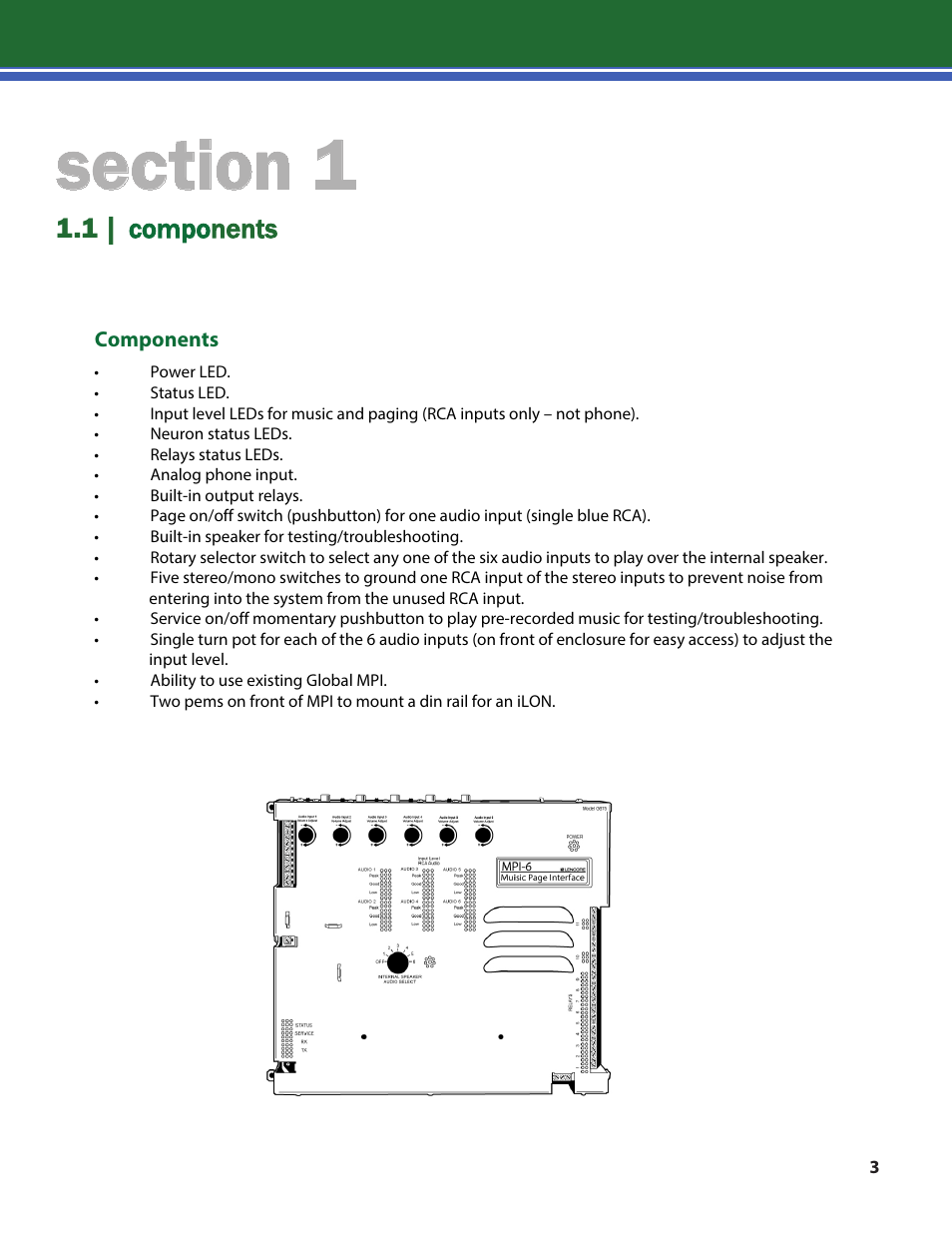 1 | compo nents | Lencore n.Form: MPI-6 User Manual | Page 5 / 17