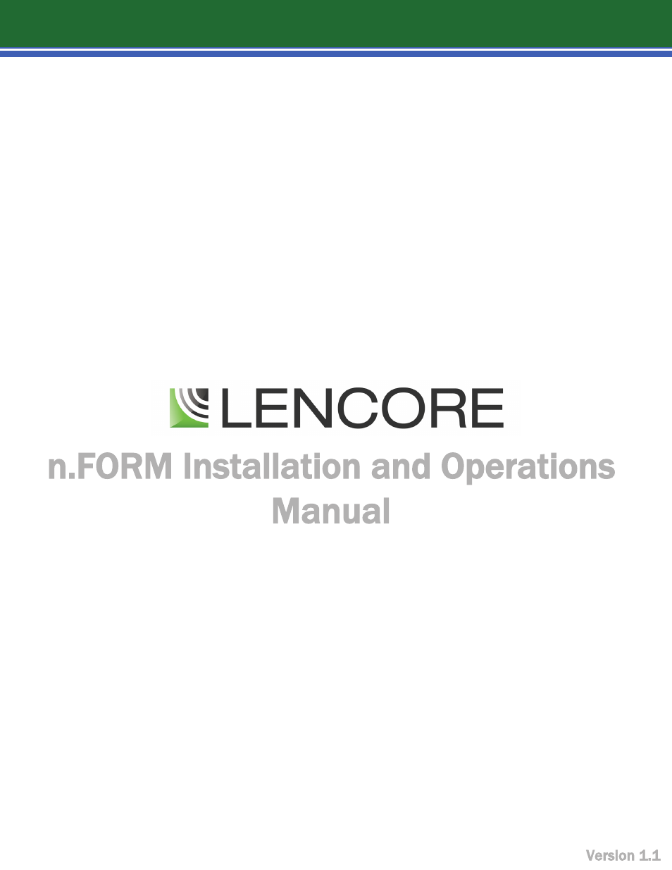 Lencore n.Form: Installation and Operations Manual User Manual | 35 pages