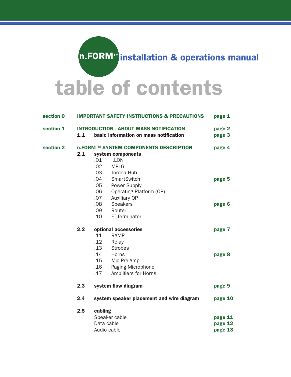 Lencore n.Form: Installation and Operations Manual User Manual | Page 2 / 35