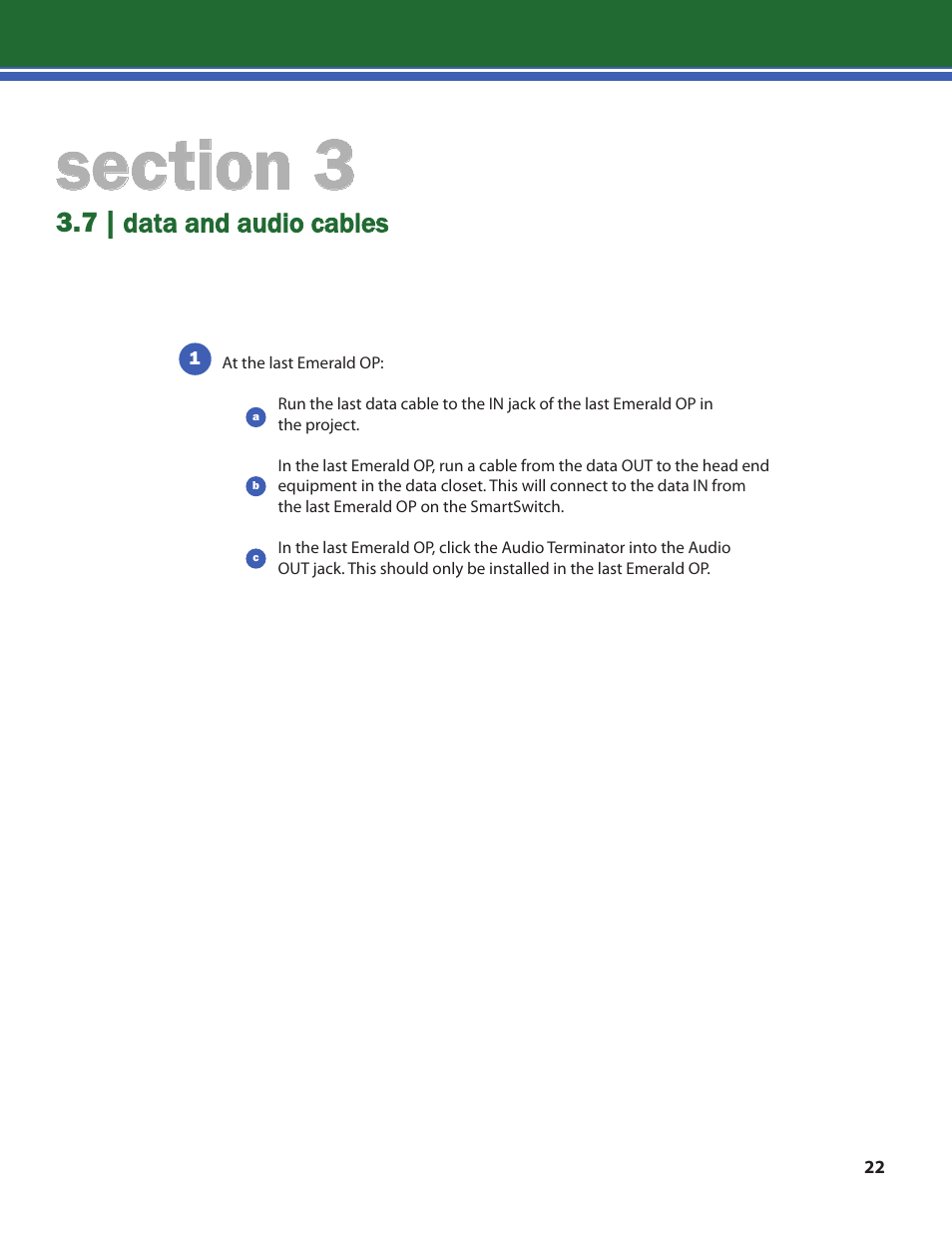 7 | data and audio cables | Lencore n.Form: Installation and Operations Manual User Manual | Page 25 / 35