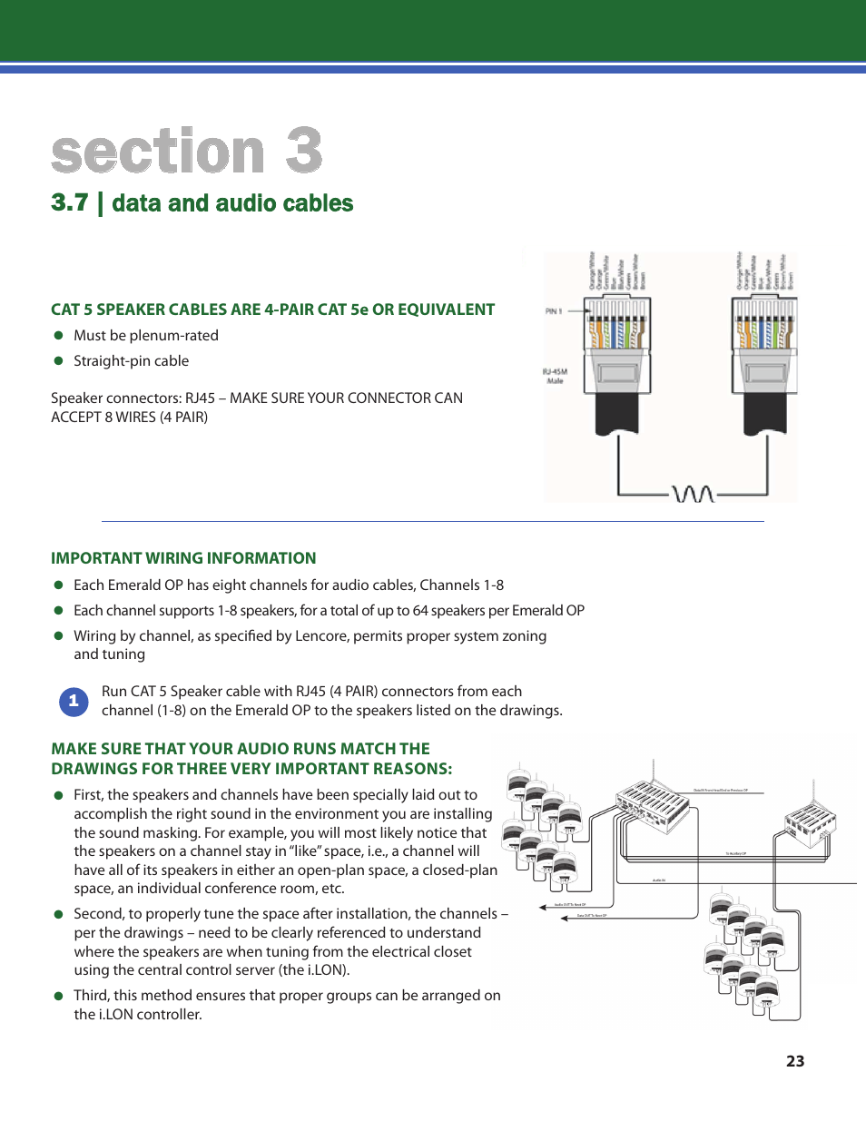 7 | data and audio cables | Lencore n.Form: Installation and Operations Manual User Manual | Page 26 / 35