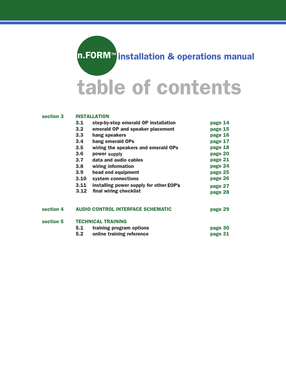 Lencore n.Form: Installation and Operations Manual User Manual | Page 3 / 35