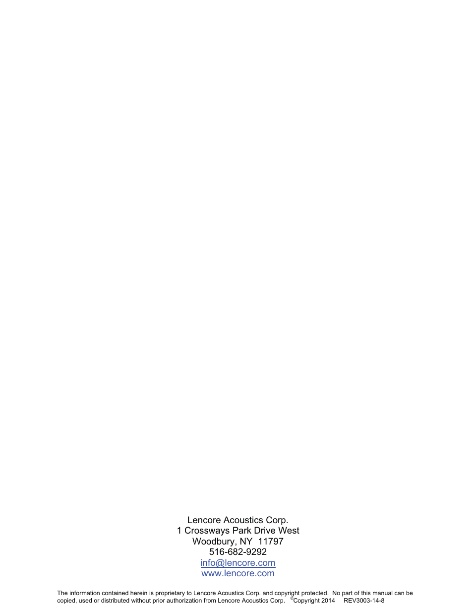 Lencore n.Form: Installation and Operations Manual User Manual | Page 35 / 35