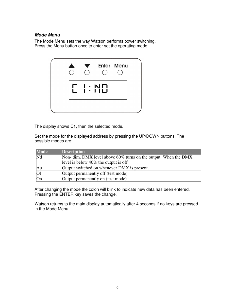 C1:nd | Leprecon Watson User Manual | Page 9 / 13