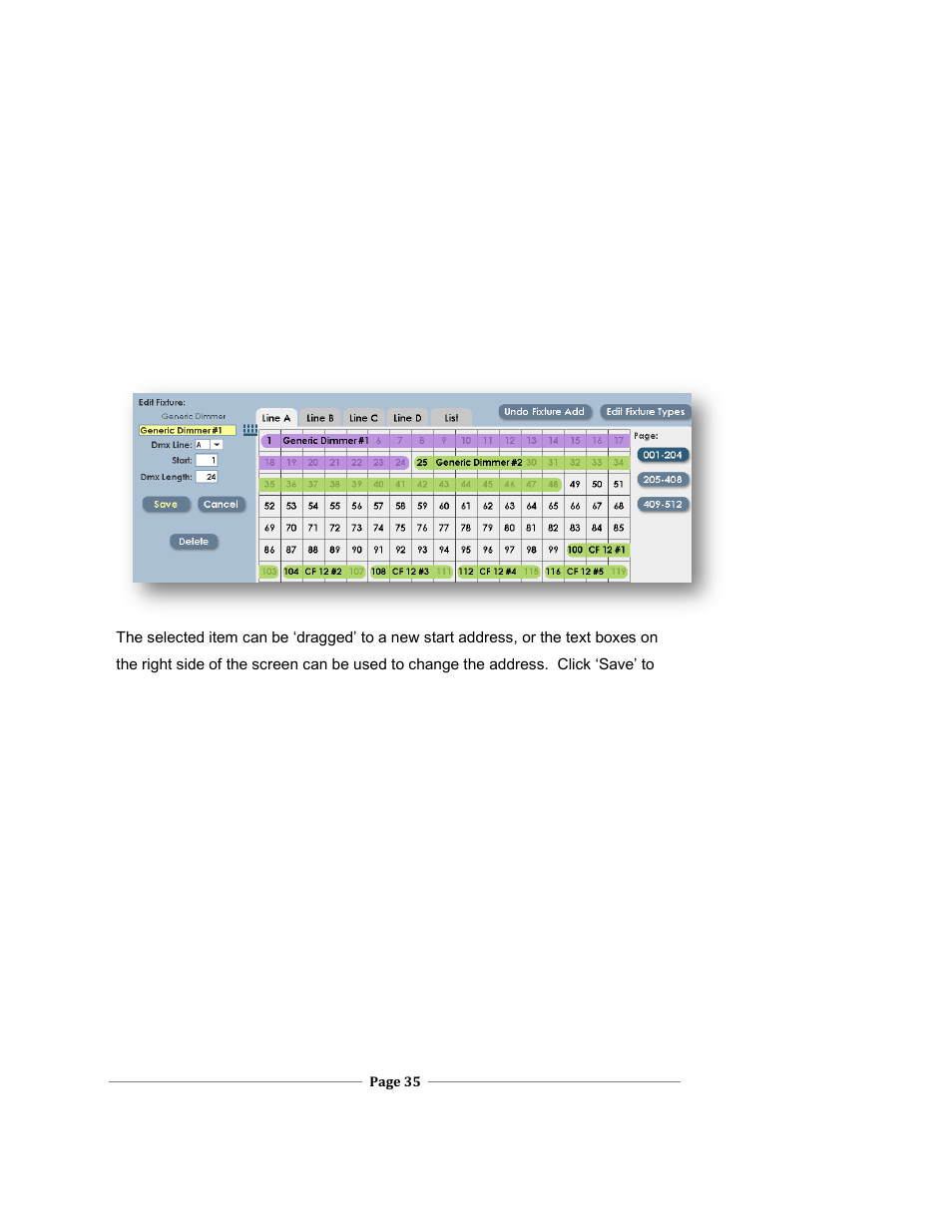 Modifying existing assignments, Editing fixture types, Xc users manual | Leprecon XC 350 User Manual | Page 35 / 144
