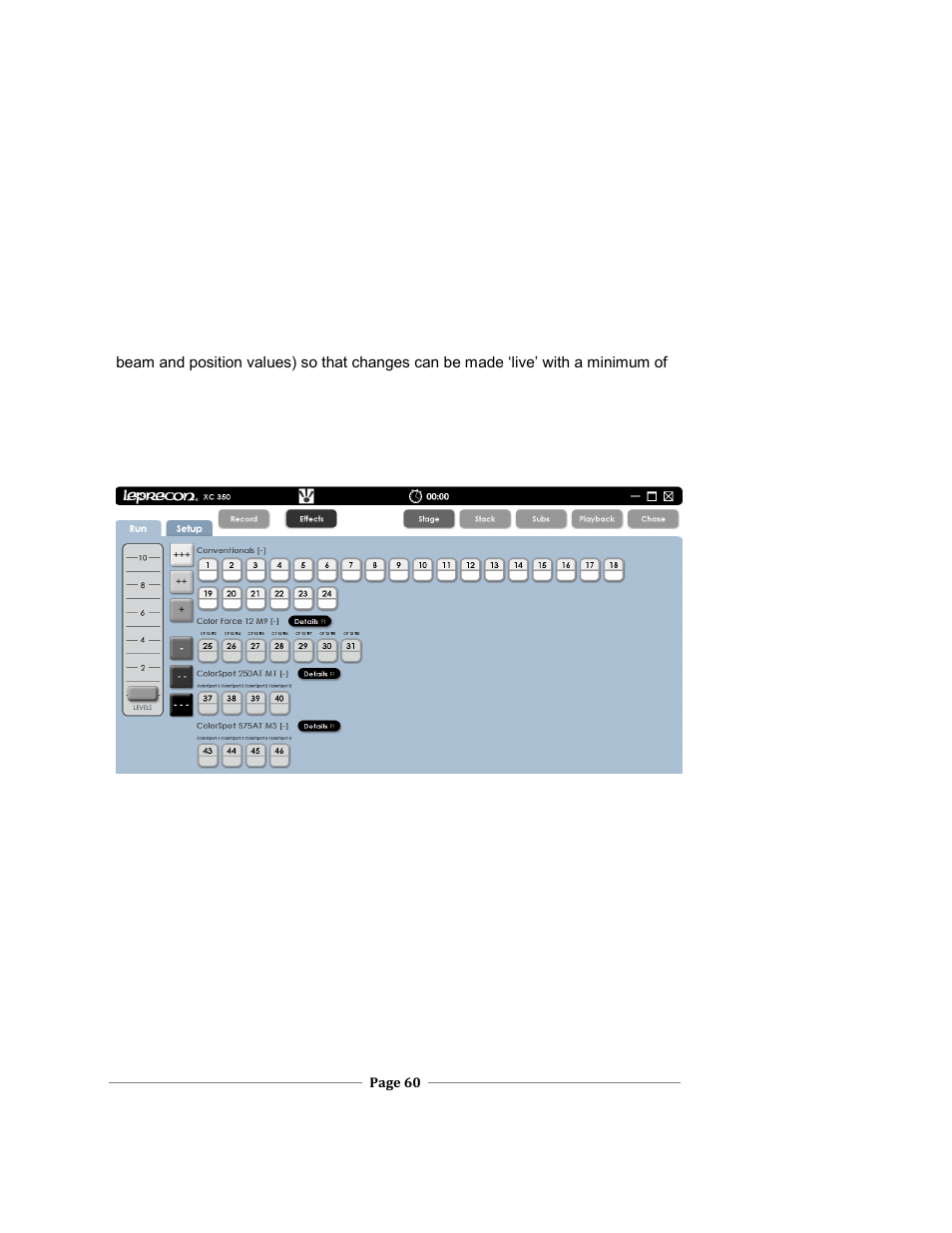 Setting fixture properties, 6 setting fixture properties, Xc users manual | Leprecon XC 350 User Manual | Page 60 / 144