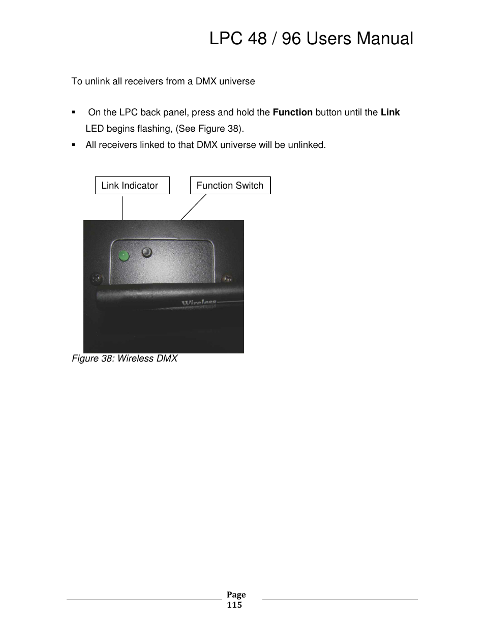 Lpc 48 / 96 users manual | Leprecon LPC V2 User's Manual User Manual | Page 115 / 122