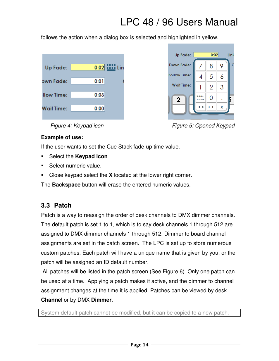 Lpc 48 / 96 users manual | Leprecon LPC V2 User's Manual User Manual | Page 14 / 122