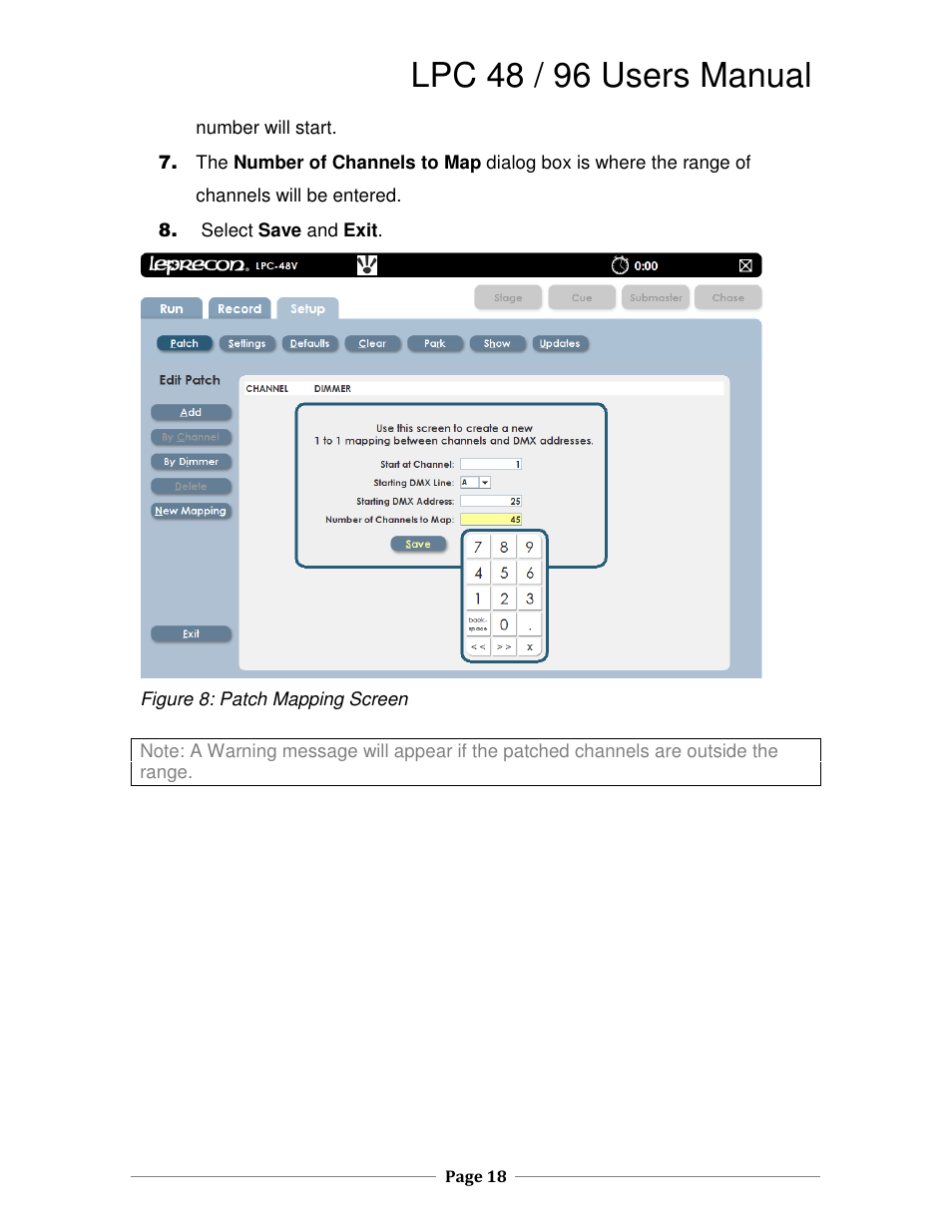 Lpc 48 / 96 users manual | Leprecon LPC V2 User's Manual User Manual | Page 18 / 122