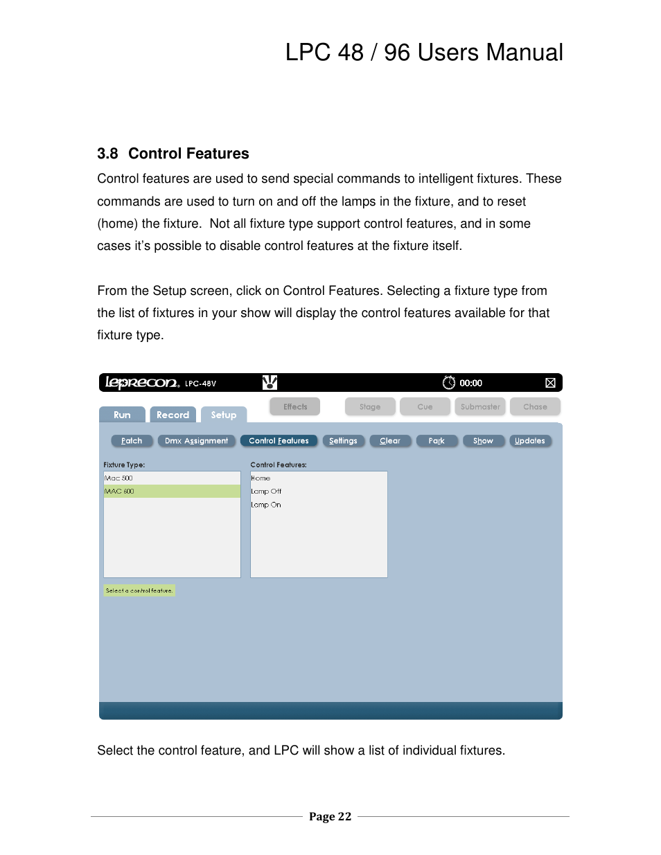 Lpc 48 / 96 users manual | Leprecon LPC V2 User's Manual User Manual | Page 22 / 122