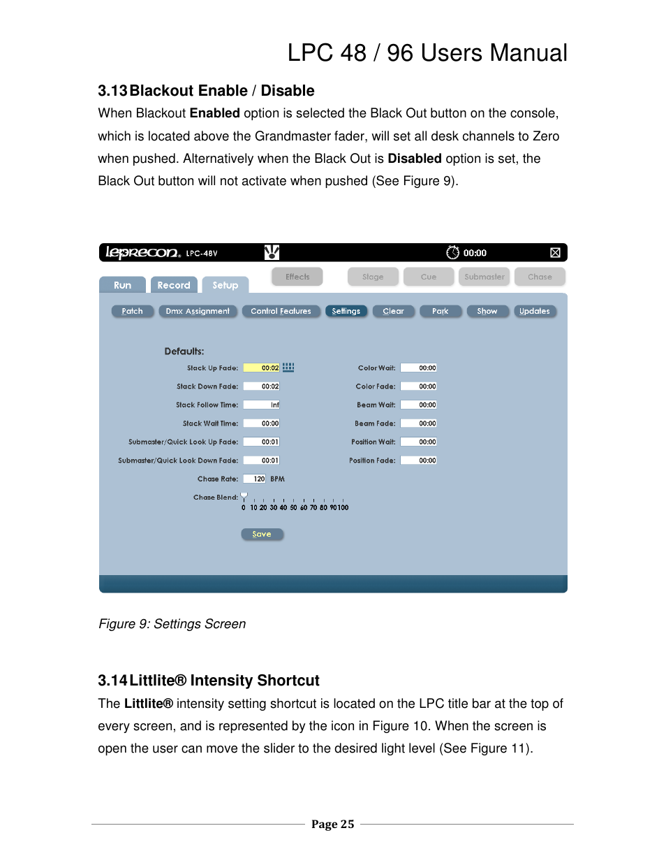 Lpc 48 / 96 users manual | Leprecon LPC V2 User's Manual User Manual | Page 25 / 122