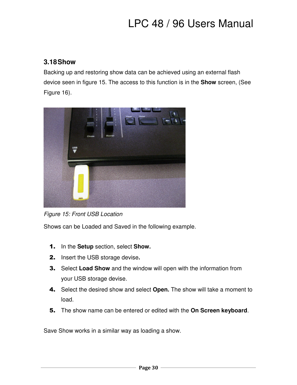 Lpc 48 / 96 users manual | Leprecon LPC V2 User's Manual User Manual | Page 30 / 122
