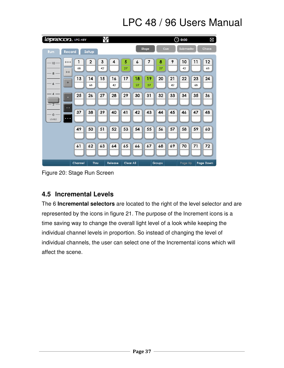 Lpc 48 / 96 users manual | Leprecon LPC V2 User's Manual User Manual | Page 37 / 122