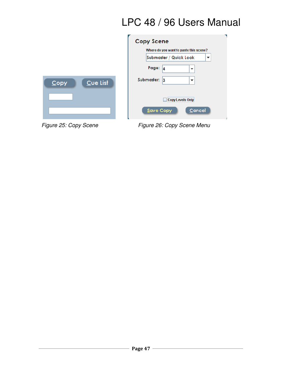 Lpc 48 / 96 users manual | Leprecon LPC V2 User's Manual User Manual | Page 47 / 122