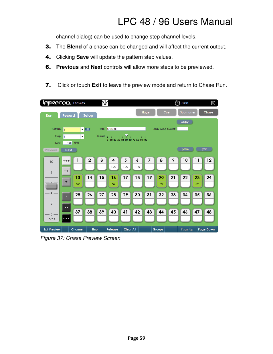 Lpc 48 / 96 users manual | Leprecon LPC V2 User's Manual User Manual | Page 59 / 122