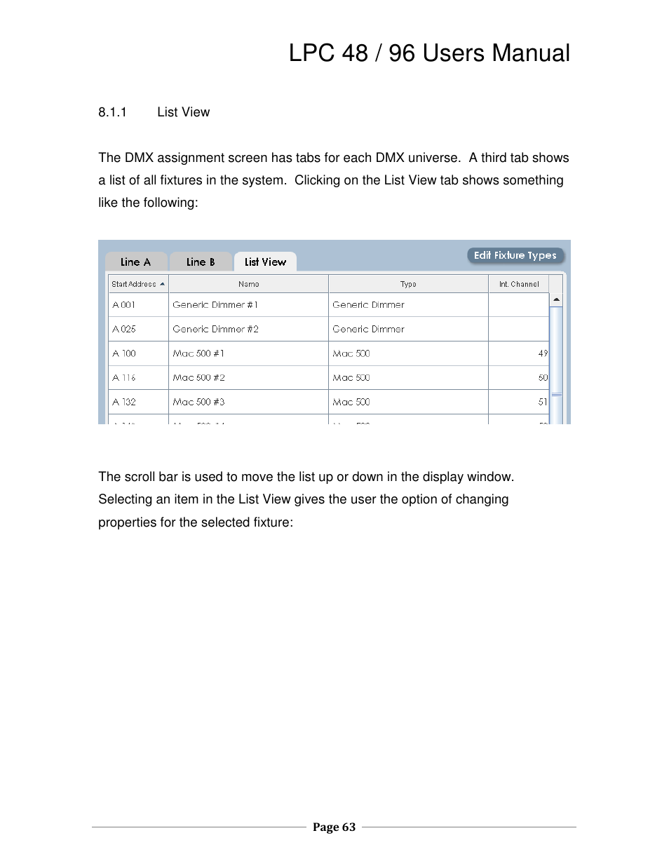Lpc 48 / 96 users manual | Leprecon LPC V2 User's Manual User Manual | Page 63 / 122