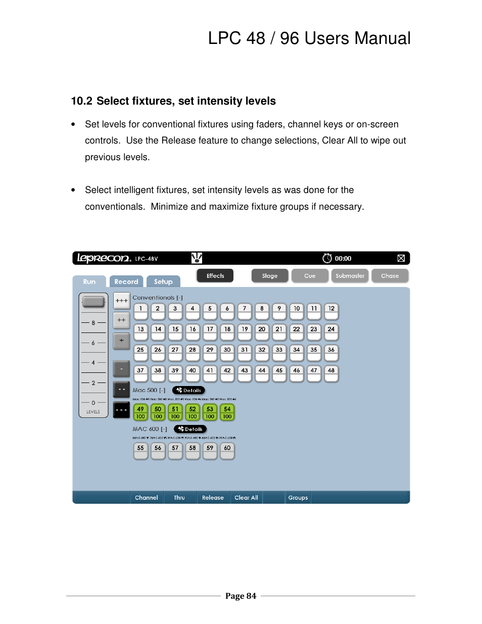 Lpc 48 / 96 users manual | Leprecon LPC V2 User's Manual User Manual | Page 84 / 122