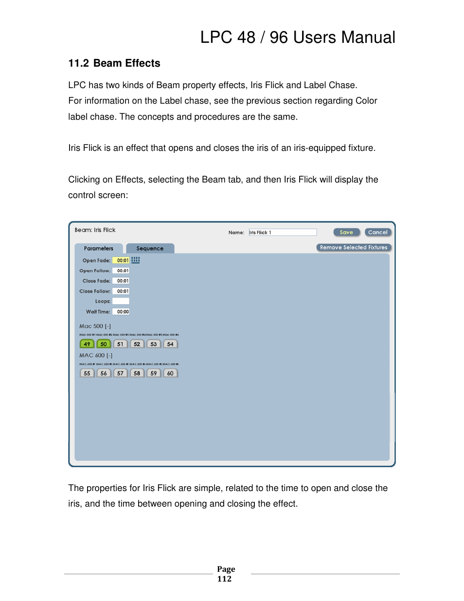 Lpc 48 / 96 users manual | Leprecon LPC V3 User's Manual User Manual | Page 112 / 126