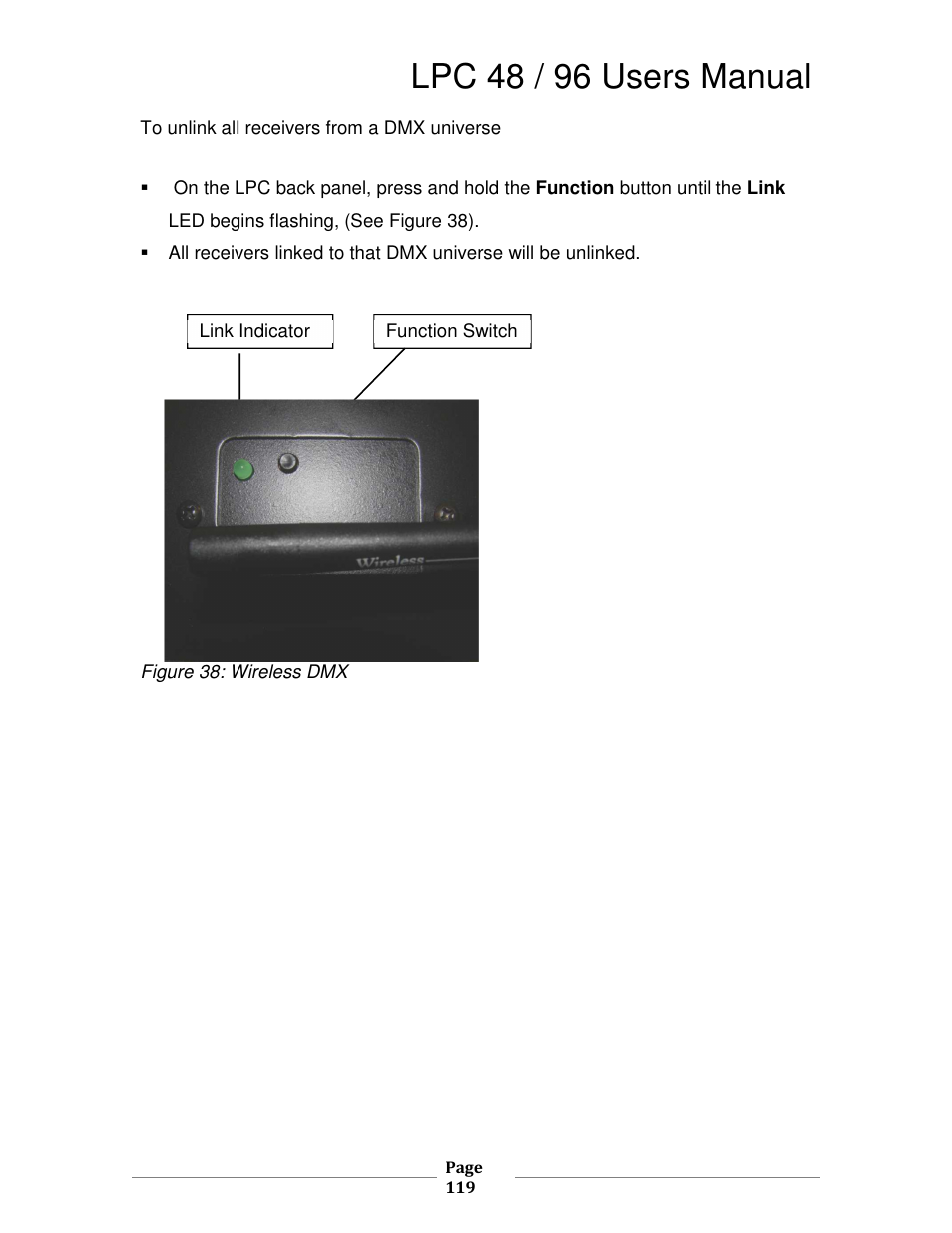 Lpc 48 / 96 users manual | Leprecon LPC V3 User's Manual User Manual | Page 119 / 126