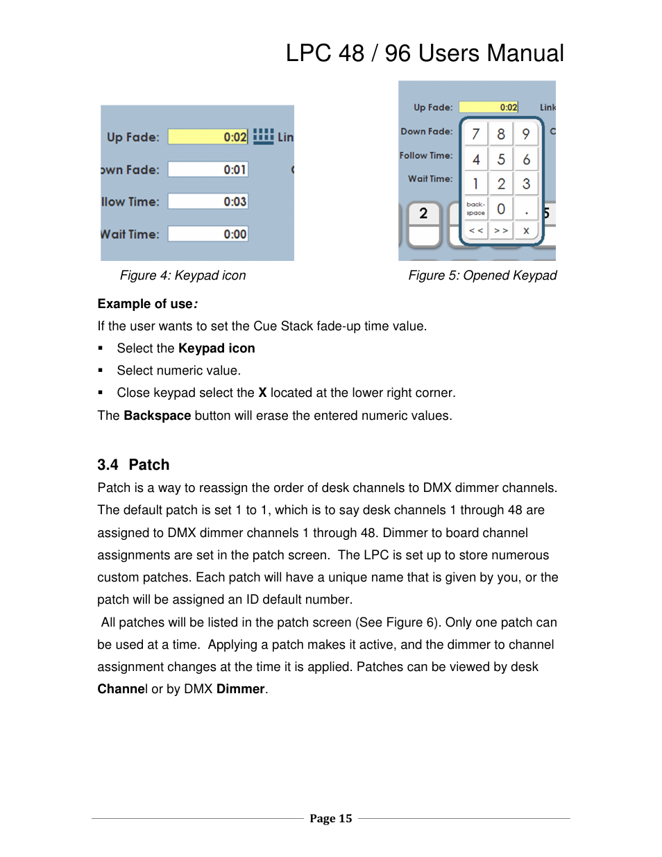 Lpc 48 / 96 users manual | Leprecon LPC V3 User's Manual User Manual | Page 15 / 126