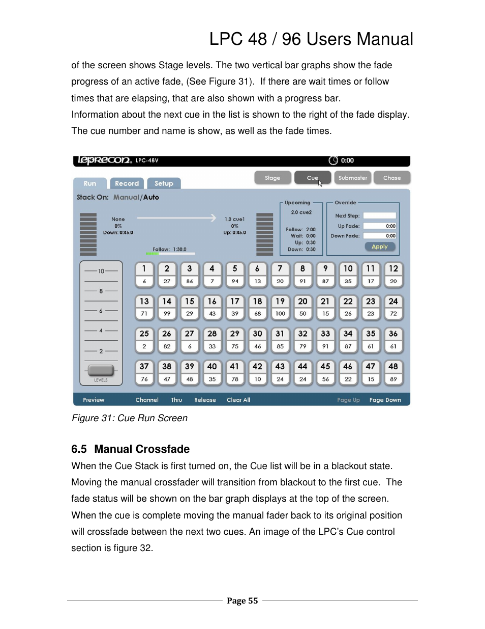 Lpc 48 / 96 users manual | Leprecon LPC V3 User's Manual User Manual | Page 55 / 126
